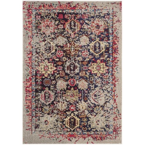 Safavieh Monaco Power Loomed Rectangle Rug- Grey - Multi- 4 x 5 ft. 7 in. MNC206G-4 - main